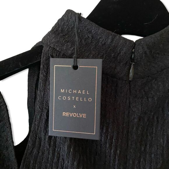 NWT Michael Costello x REVOLVE Archer Jumpsuit Black cut out one piece catsuit S - Picture 6 of 13